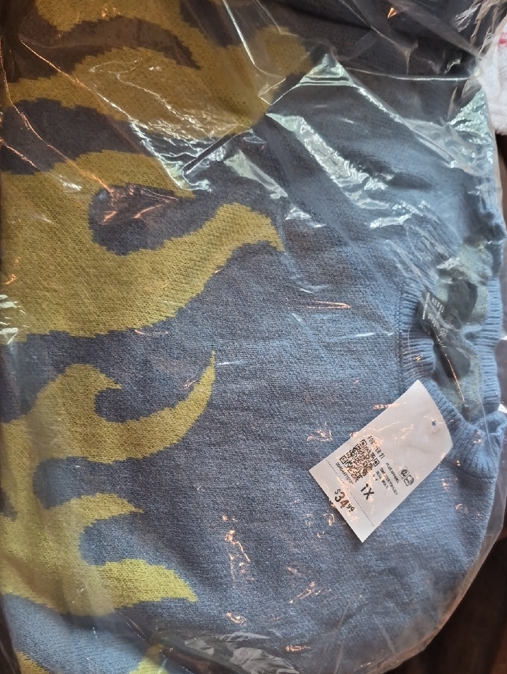 Forever 21 Blue Multi Knit Sweater Top